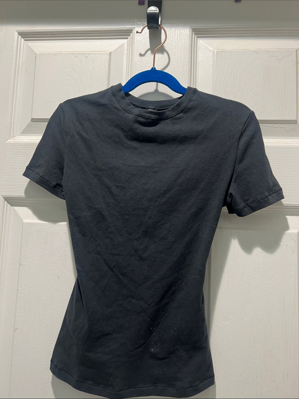 SKIMS Cotton Jersey T-Shirt in Color Soot NWT